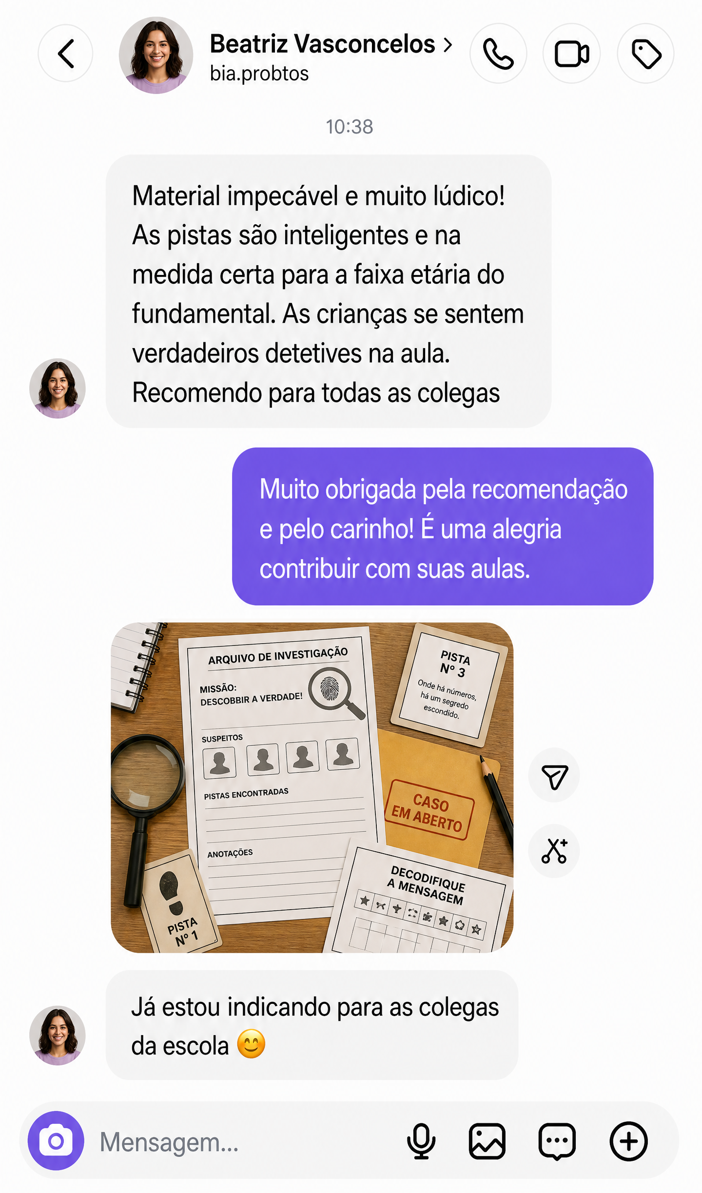 Print de Depoimento Real 4